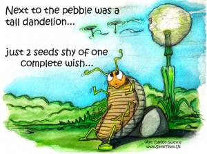 TALL DANDELION SHY OF A WISH FLATTER